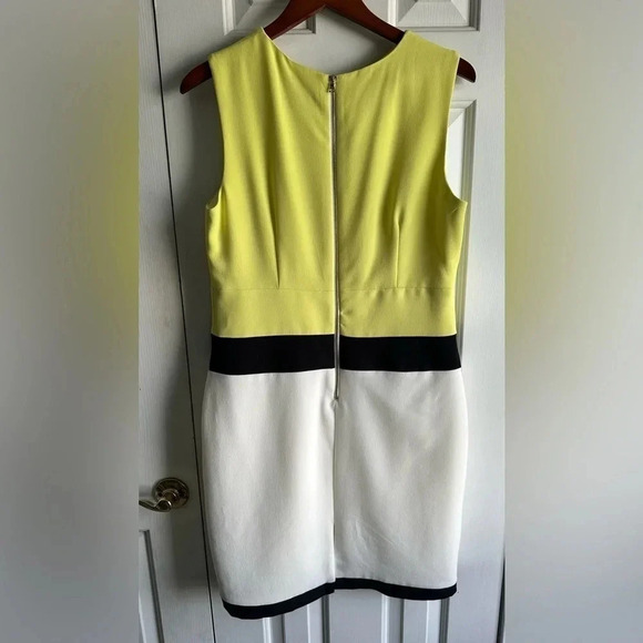 DZ color block dress. White, lime & black size 12. - Picture 3 of 8